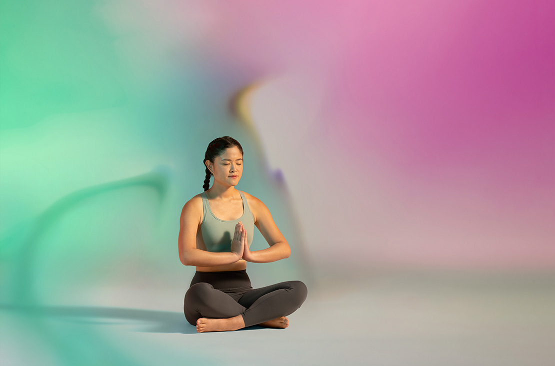 Woman stretching