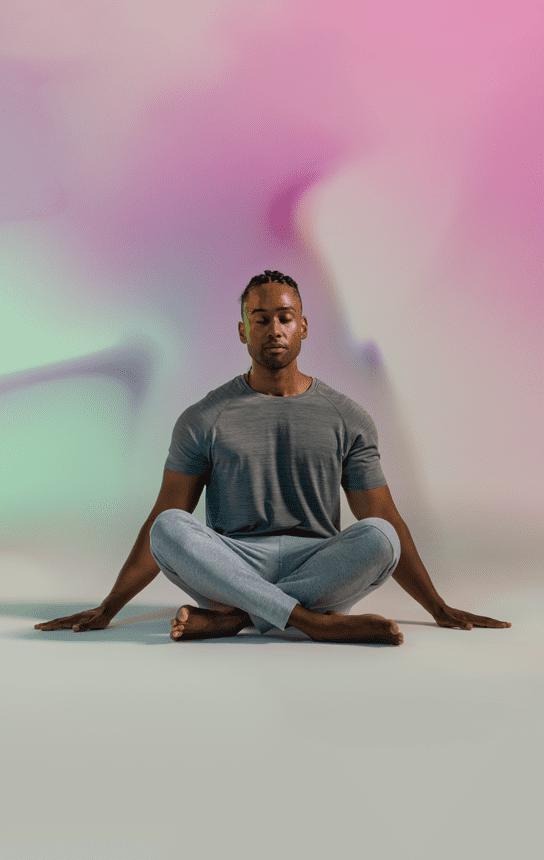 Nutiani man doing breath yoga pose